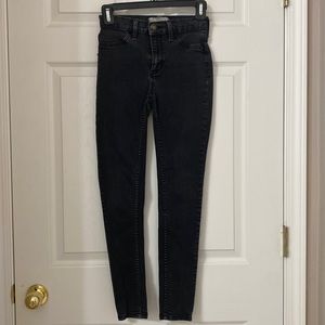 Free People faded black skinny jeans